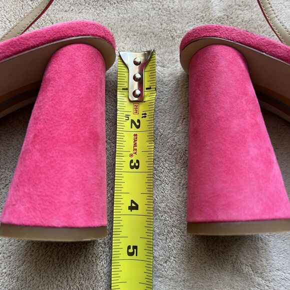 Sam Edelman Kit Dahlia Pink Strappy Sandal Women’s 11 Block Heel Barbie Wicked - Picture 12 of 16